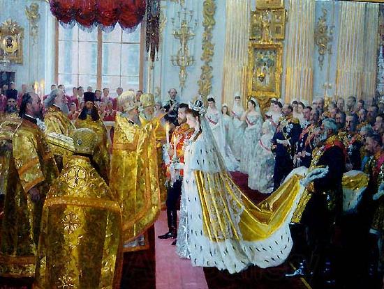 Laurits Tuxen Tuxen Wedding of Tsar Nicholas II Germany oil painting art